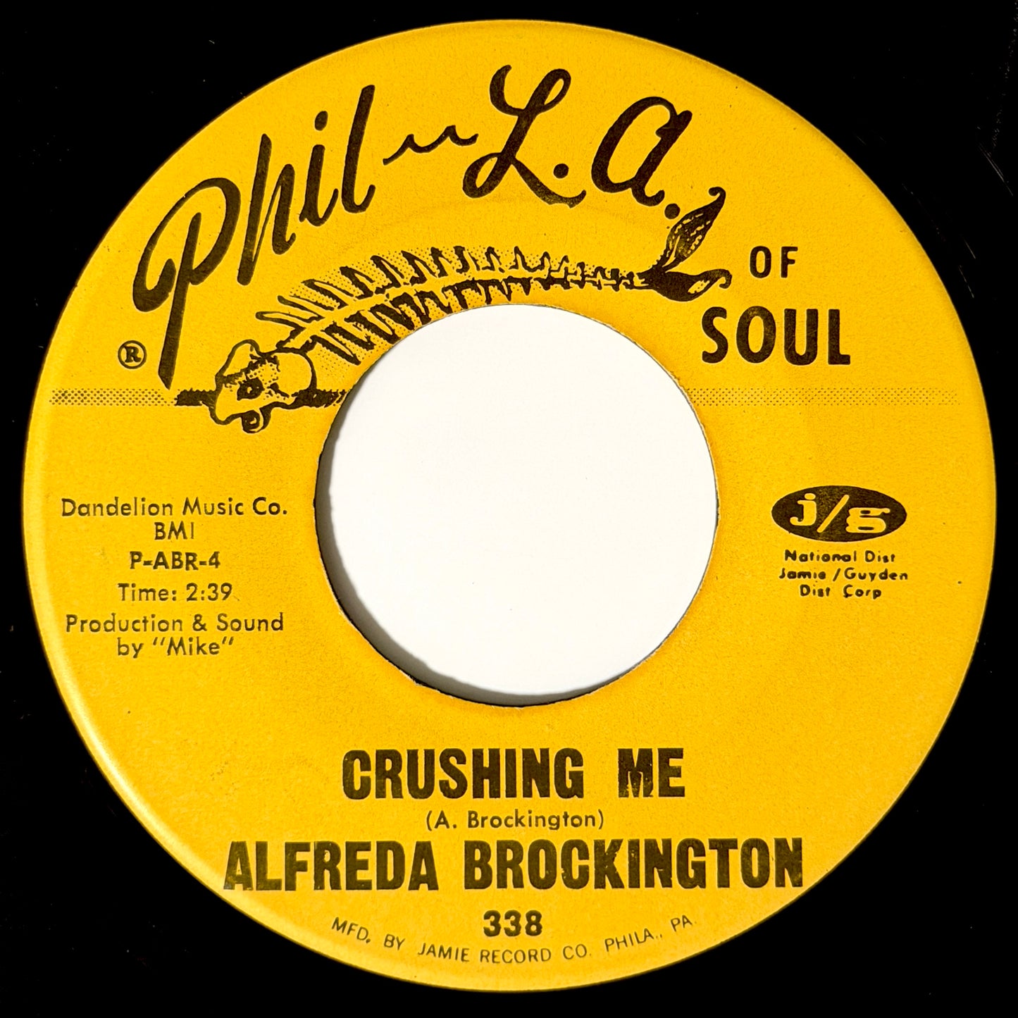 Alfreda Brockington - You Made Me A Woman / Crushing Me [1970 US Original Press - Phil L.A. Of Soul 338] (7inch)_2