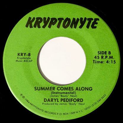 Daryl Pediford - Summer Comes Along / Instrumental [1984 US Original Press - Kryptonyte KRY-8] (7inch)_2