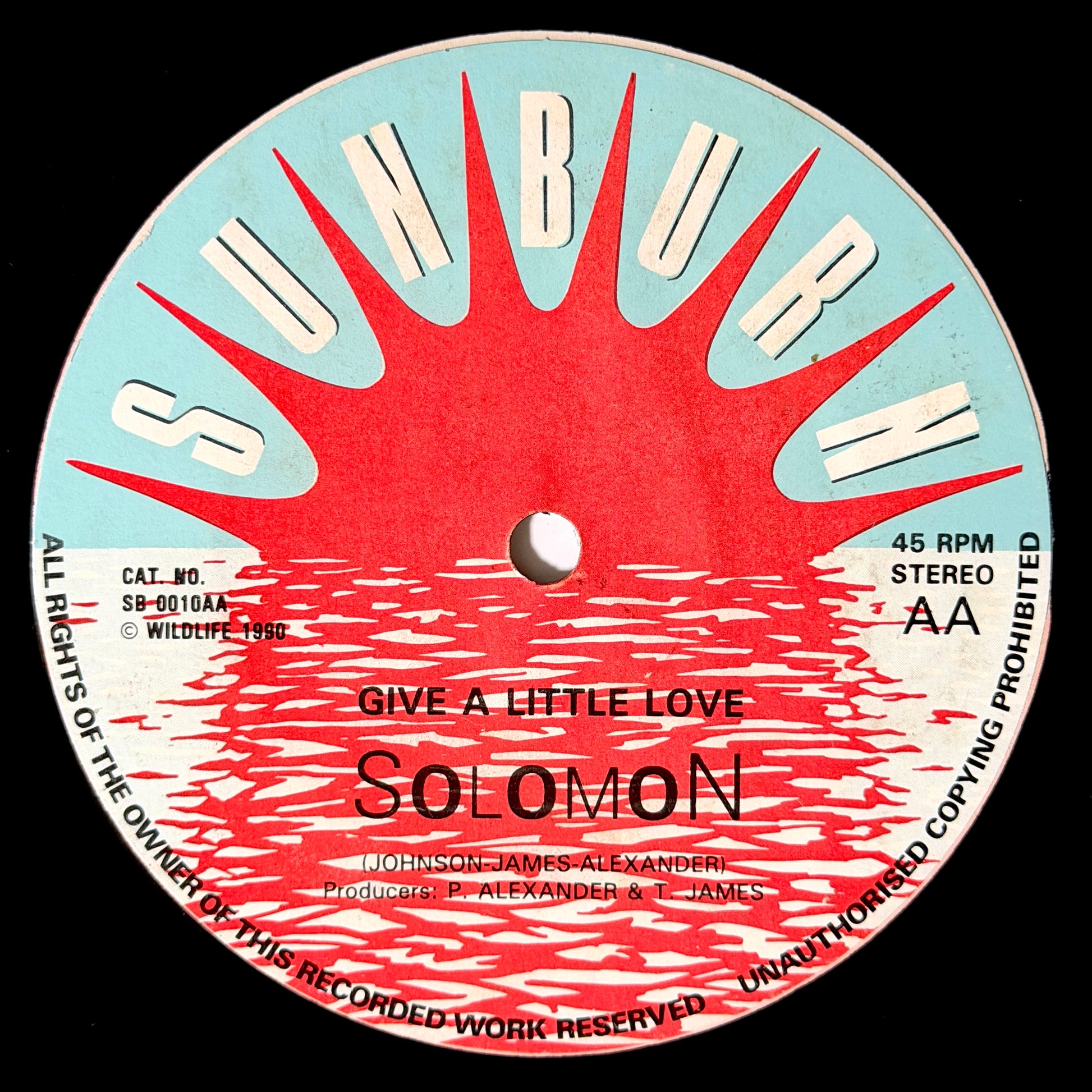 Solomon - Cast A Spell / Give A Little Love [1990 UK Original Press - Sunburn SB 0010] (12inch)_2