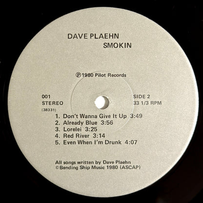 Dave Plaehn - Smokin [1980 US Original Press - Pilot 001] (LP)_4