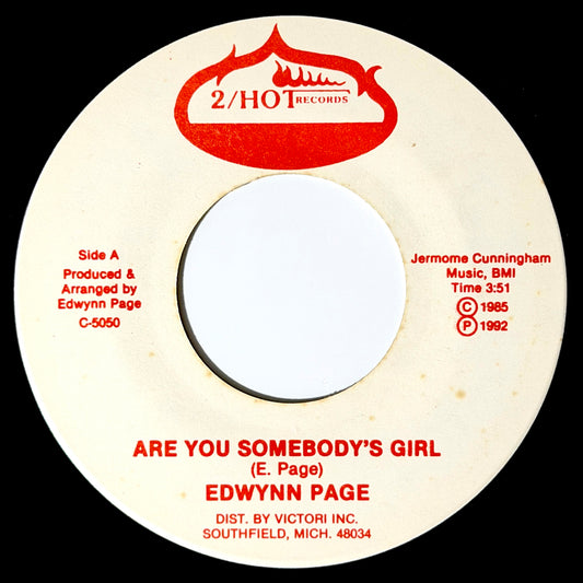 Edwynn Page - Are You Somebody's Girl / The New Wave Rapp [1992 US Original Press - 2/Hot C-5050] (7inch)_1