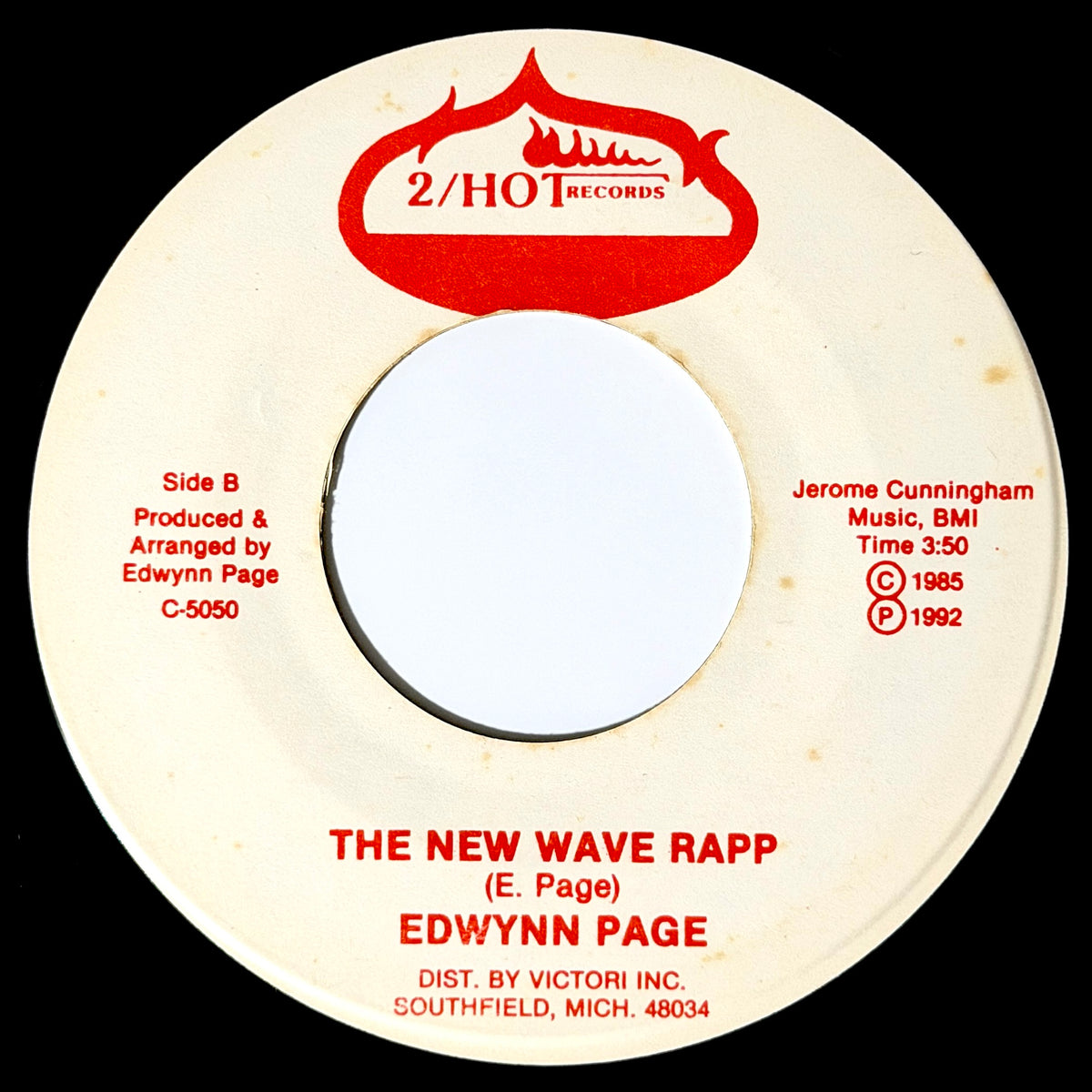 Edwynn Page - Are You Somebody's Girl / The New Wave Rapp [1992 US Original Press - 2/Hot C-5050] (7inch)_2