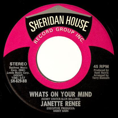 Janette Renee - I'm Gonna Be Your Lover / Whats On Your Mind [- US Original Press - Sheridan House SH-629] (7inch)_2