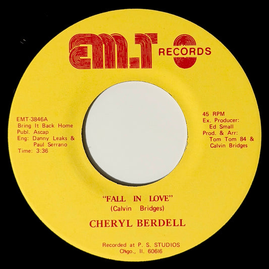 Cheryl Berdell - Fall In Love / Giving It All To You [1978 US Original Press - EM.T EMT-3846] (7inch)_1
