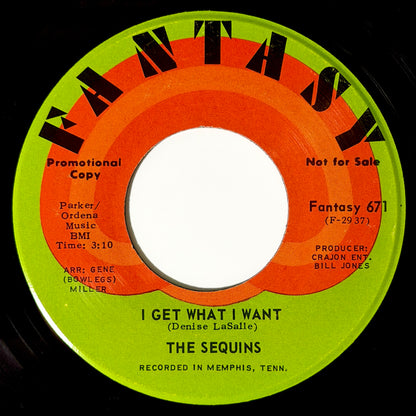 Sequins - Anyone Can See / I Get What I Want [1971 US Promo Copy - Fantasy 671] (7inch)_2