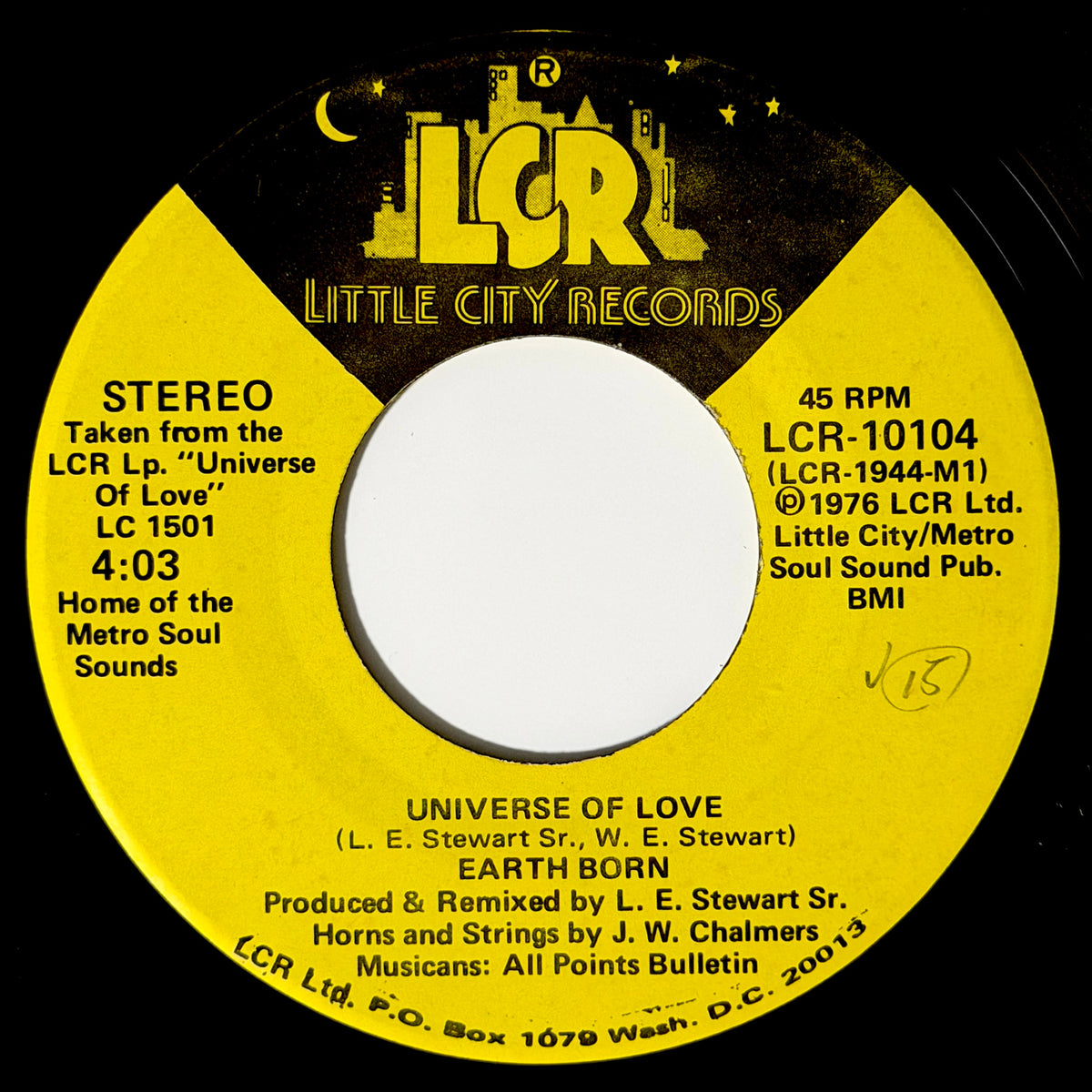 Earth Born - Universe Of Love / Instrumental [1976 US Original Press - Little City LCR-10104] (7inch)_1