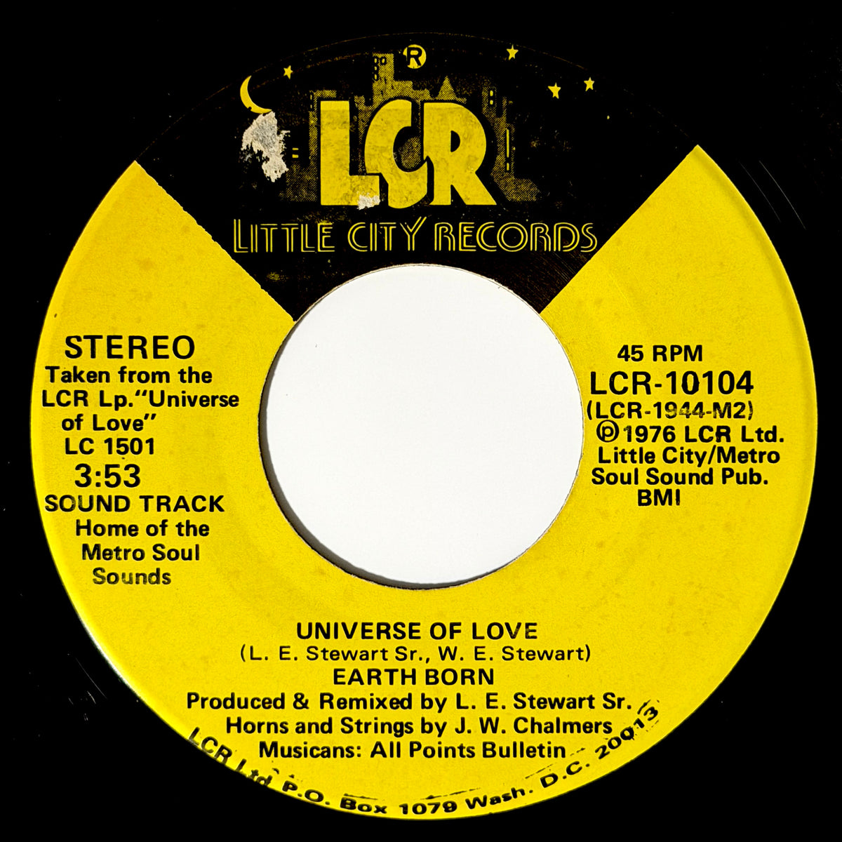 Earth Born - Universe Of Love / Instrumental [1976 US Original Press - Little City LCR-10104] (7inch)_2