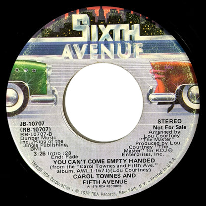 Carol Townes and Fifth Avenue - Bring Your Body / You Can't Come Empty Handed [1976 US Original Press - Sixth Avenue RB-10707] (7inch)_2