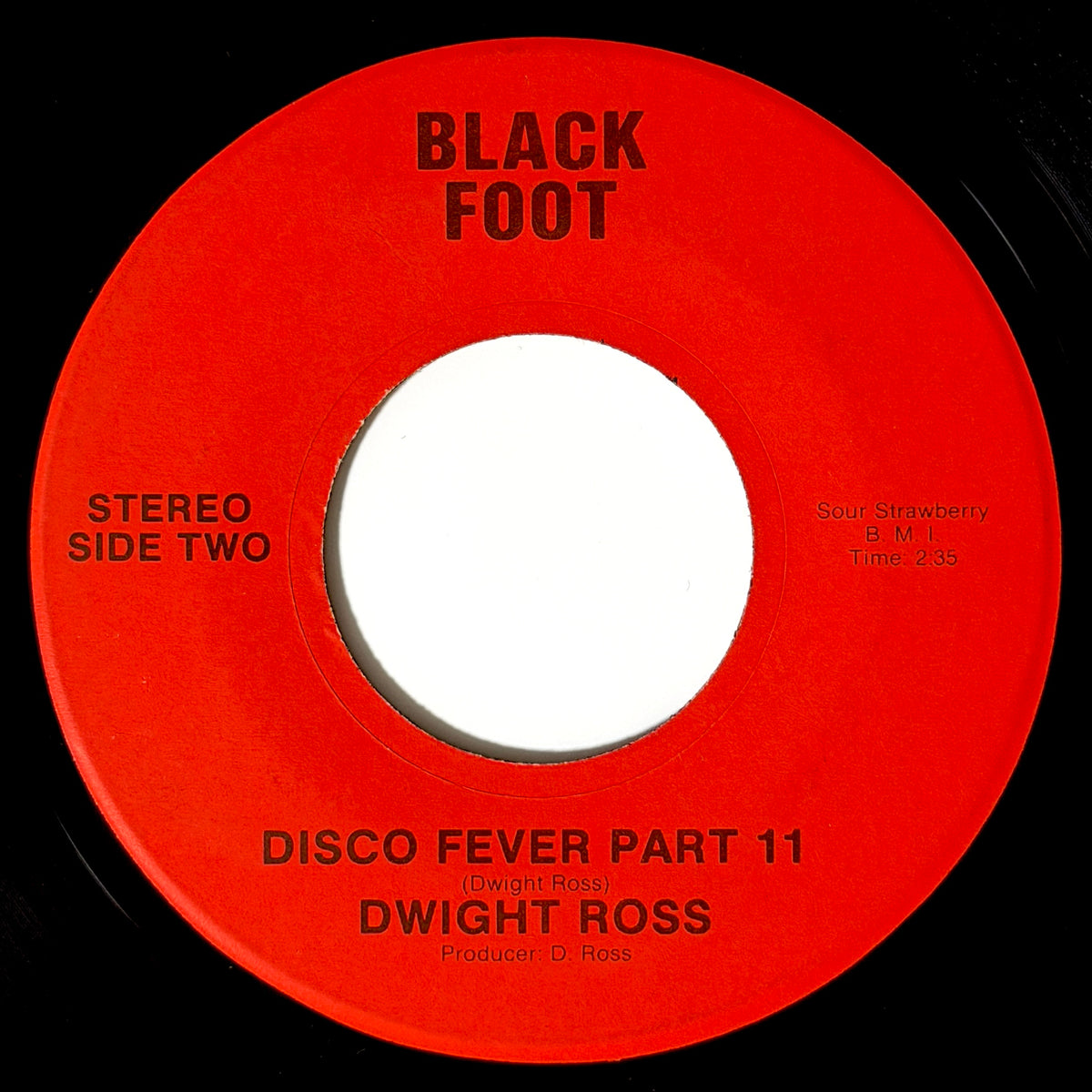 Dwight Ross - Disco Fever Part 1 / Part 11 [- US Original Press - Black Foot 001] (7inch)_2
