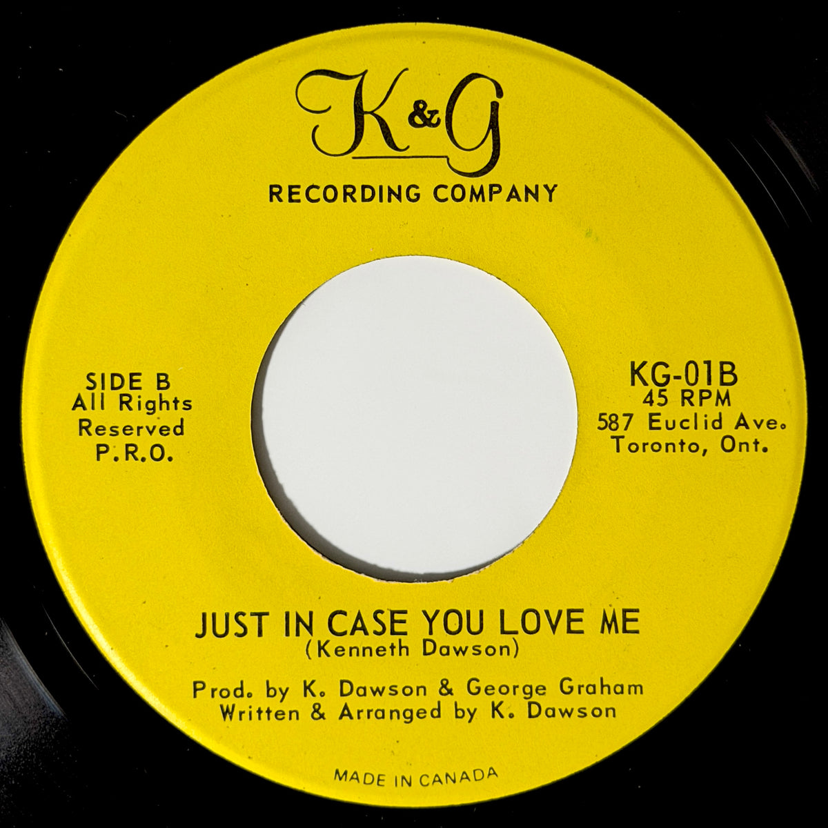 Kenneth Dawson - I Always Love You / Just In Case You Love Me [- Canada Original Press - K&G KG-01] (7inch)_2