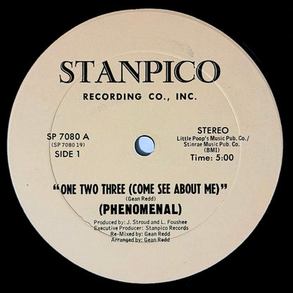 Phenomenal - One Two Three (Come See About Me) / Give Me A Shot (Of Your Love) [1982 US Original Press - Stanpico SP 7080] (12inch)_1