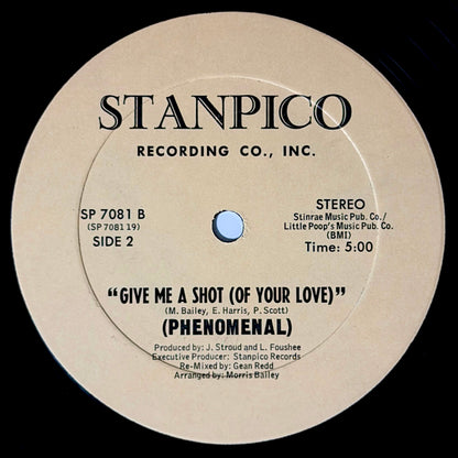 Phenomenal - One Two Three (Come See About Me) / Give Me A Shot (Of Your Love) [1982 US Original Press - Stanpico SP 7080] (12inch)_2