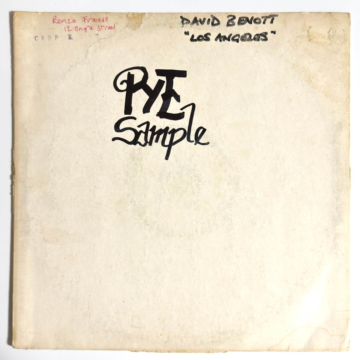 Renzo Fraiese, David Benoit - 12 Engle Street / Los Angeles [1979 UK Promo Copy - Calibre CABP 2] (12inch)_3