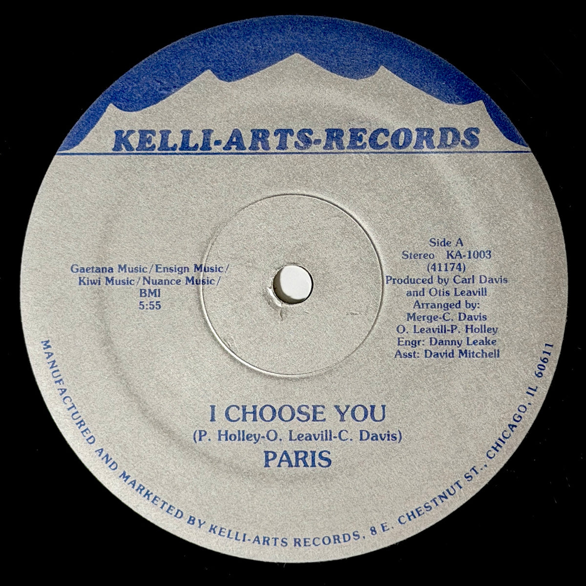 Paris - I Choose You / Punkin Funkin [1984 US Original Press - Kelli-Arts KA-1003] (12inch)_1