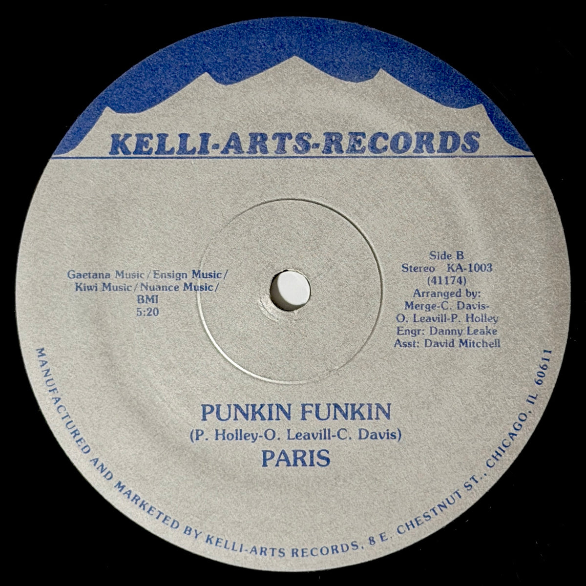 Paris - I Choose You / Punkin Funkin [1984 US Original Press - Kelli-Arts KA-1003] (12inch)_2