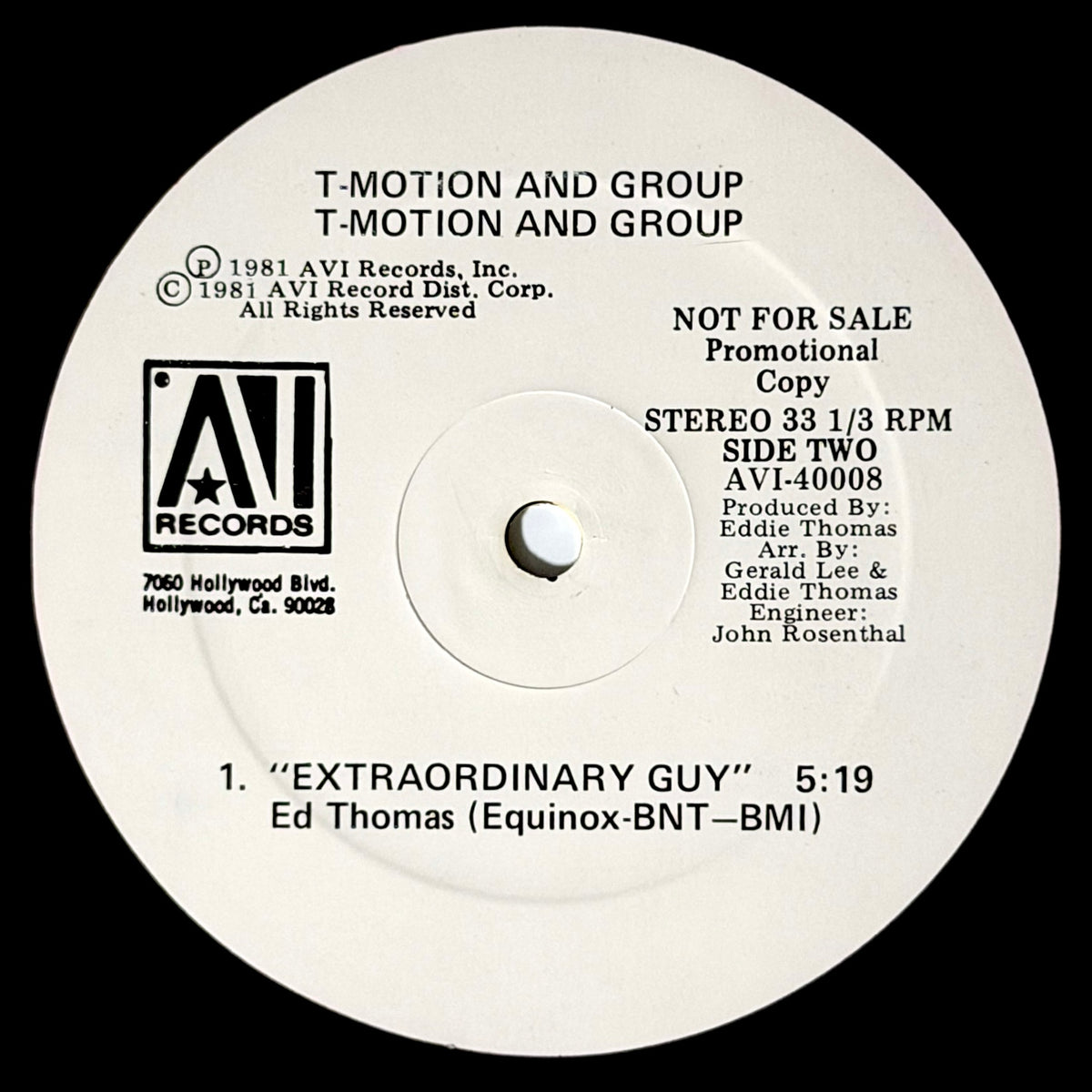 T-Motion & Group - Love Light / I Gotta Have You / Extraordinary Guy [1981 US Original Press - AVI AVI 40008] (12inch)_3