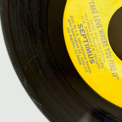 Septimus - We Want A Piece Of The Pie / Take Love Where You Find It [1982 US Original Press | Yellow Label - Chosen Few AB 102] (7inch)_3
