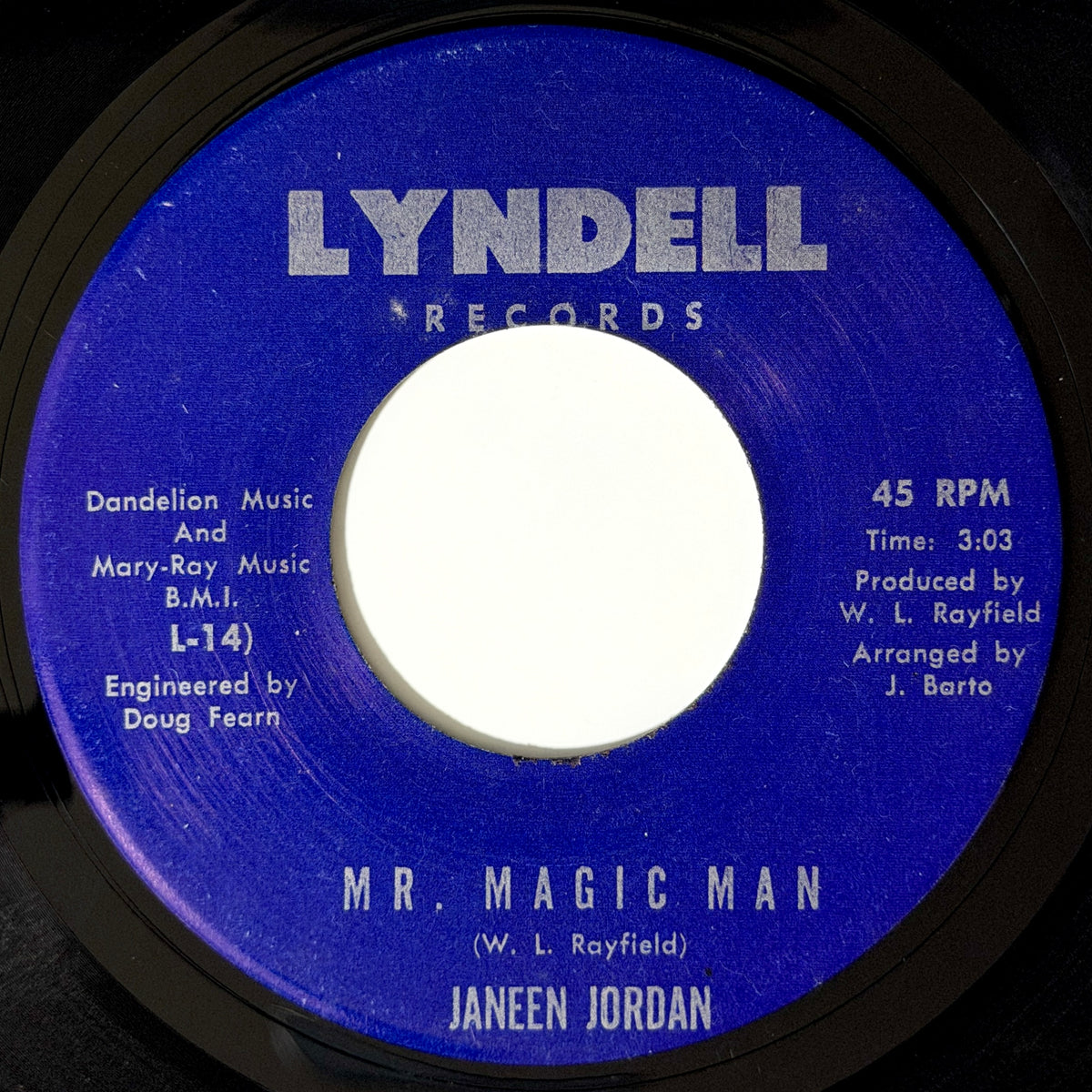 Janeen Jordan - Mr. Magic Man / Dream Tonight [- US Original Press - Lyndell L-14] (7inch)_1