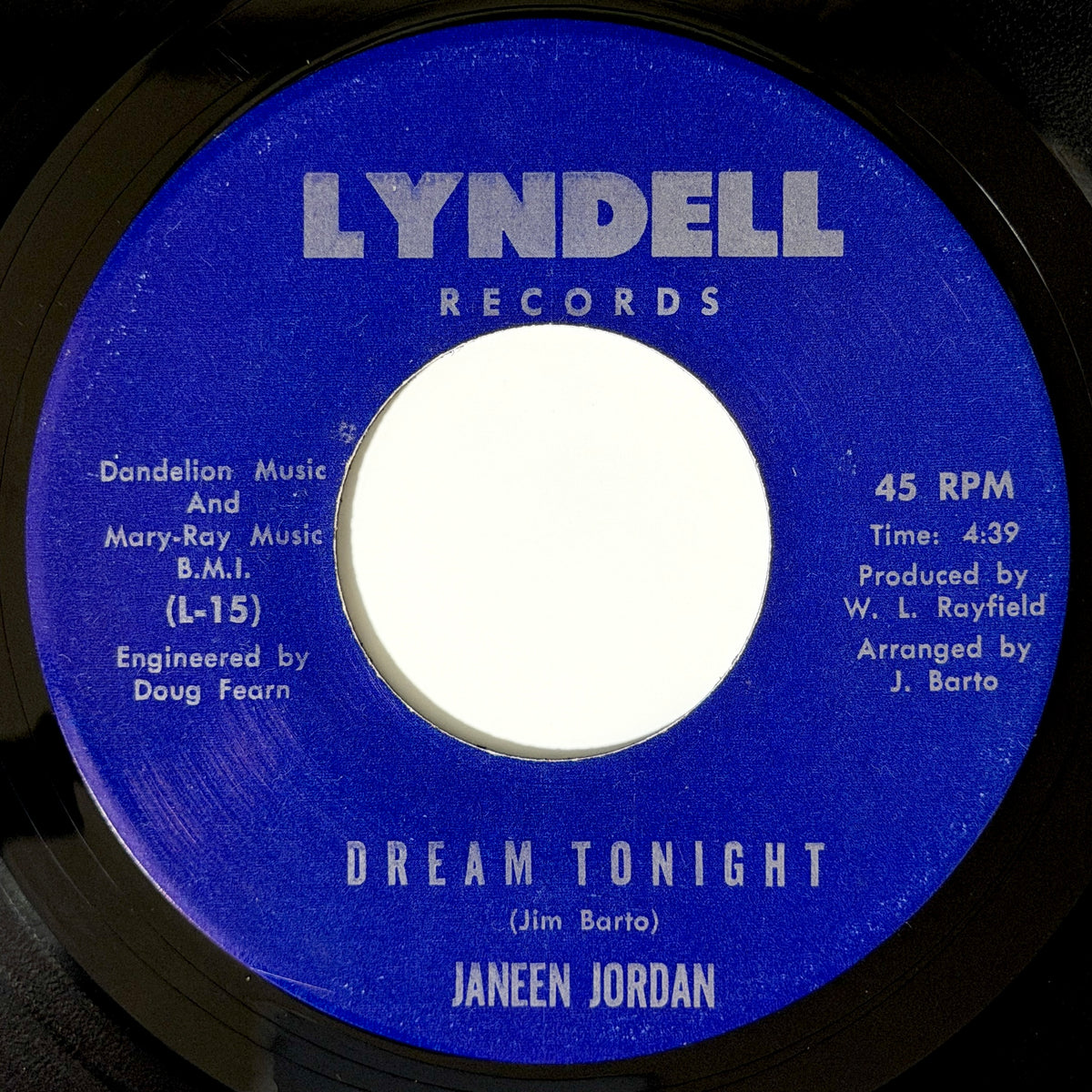 Janeen Jordan - Mr. Magic Man / Dream Tonight [- US Original Press - Lyndell L-14] (7inch)_2