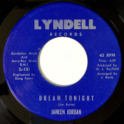 Janeen Jordan - Mr. Magic Man / Dream Tonight [- US Original Press - Lyndell L-14] (7inch)_2