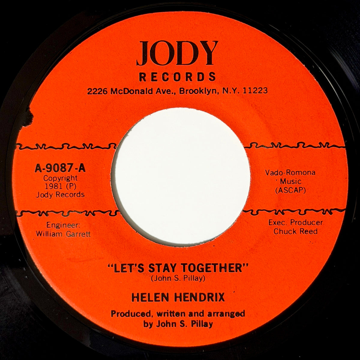 Helen Hendrix - Let's Stay Together / Bang On It [1981 US Original Press - Jody A-9087] (7inch)_1