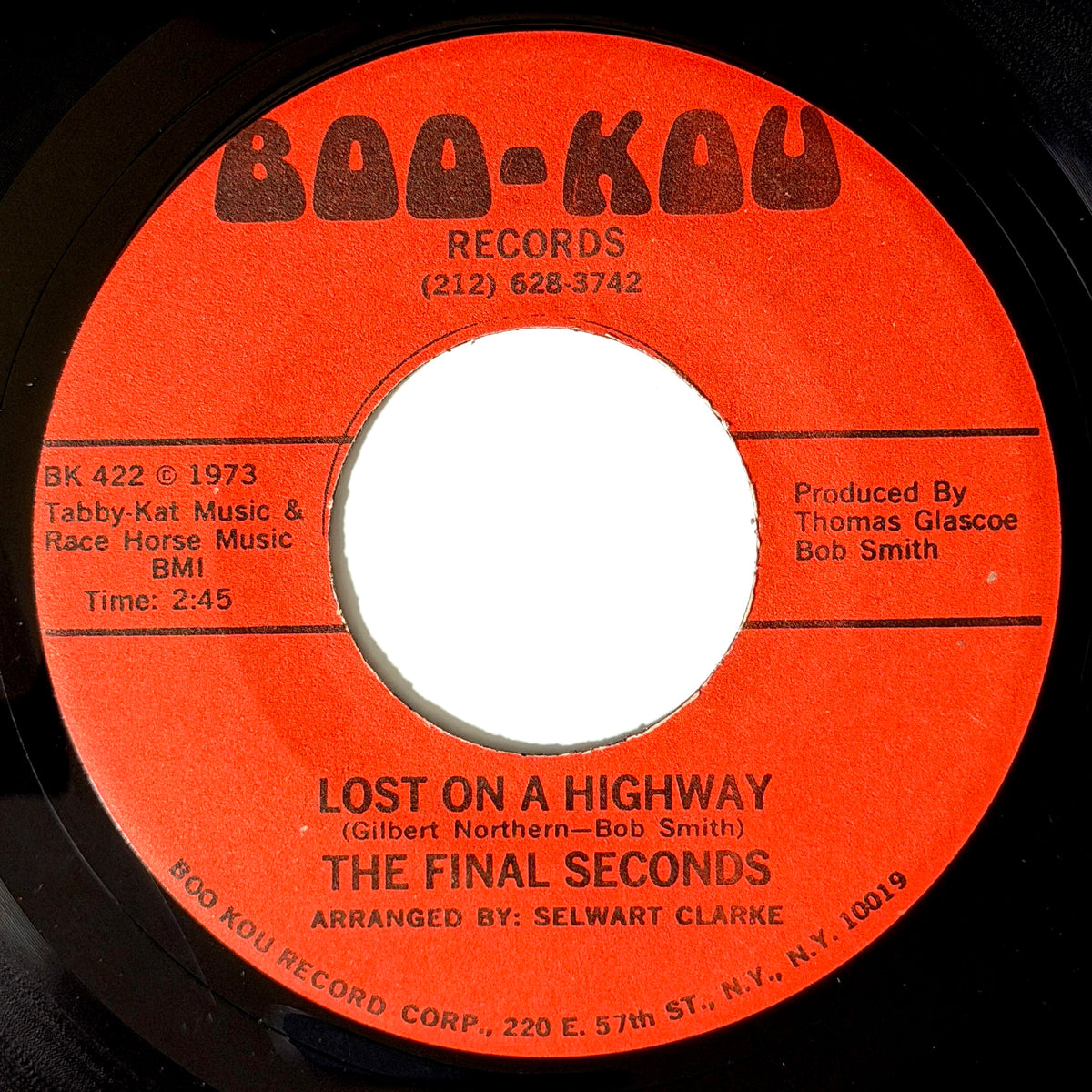 Final Seconds - Lost On A Highway / Society [1973 US Original Press - Boo-Kou BK 422] (7inch)_1