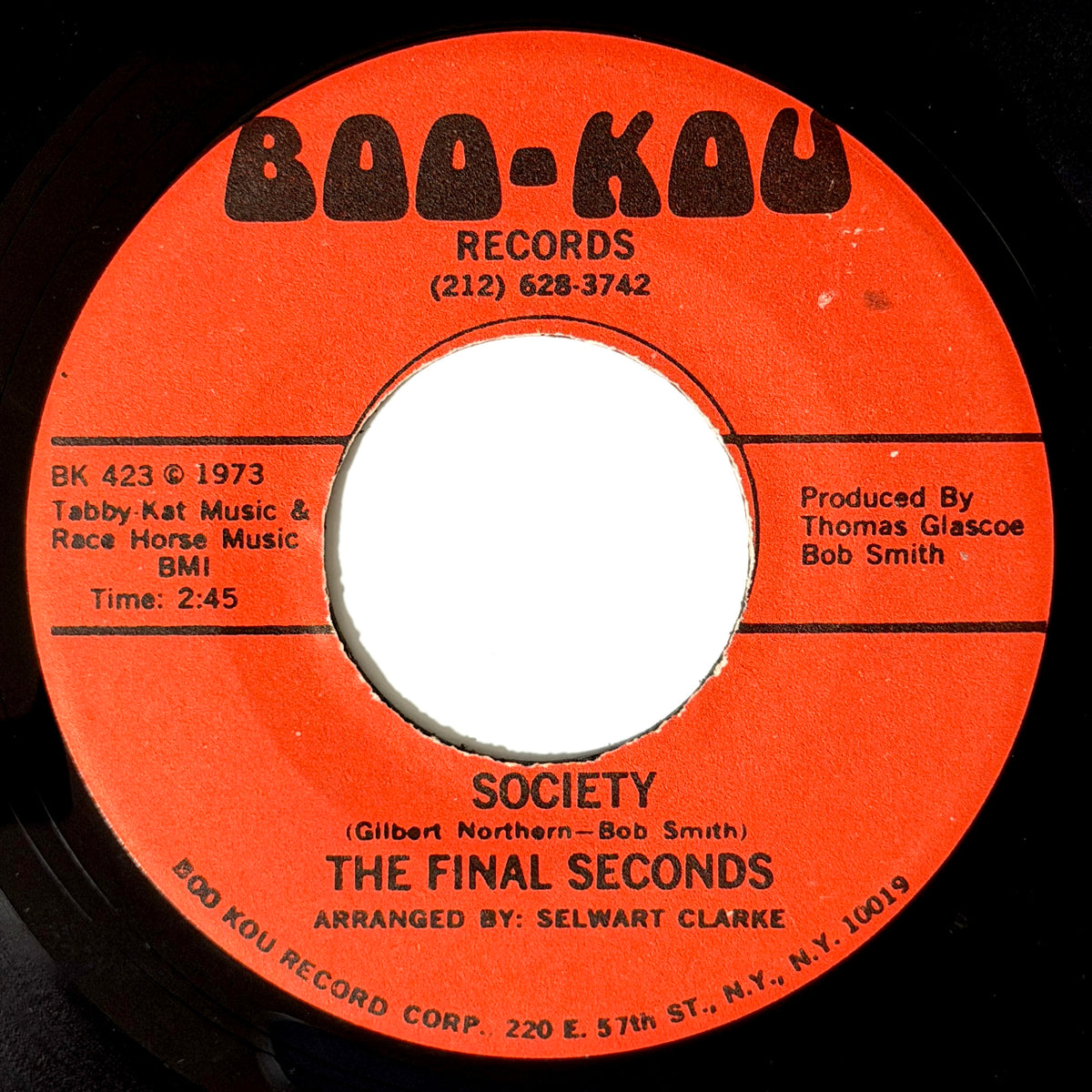Final Seconds - Lost On A Highway / Society [1973 US Original Press - Boo-Kou BK 422] (7inch)_2