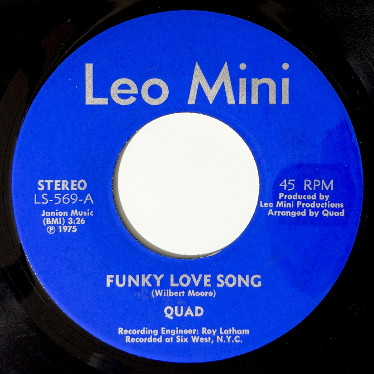 Quad - Funky Love Song / Relief [1975 US Original Press - Leo Mini LS-569] (7inch)_1