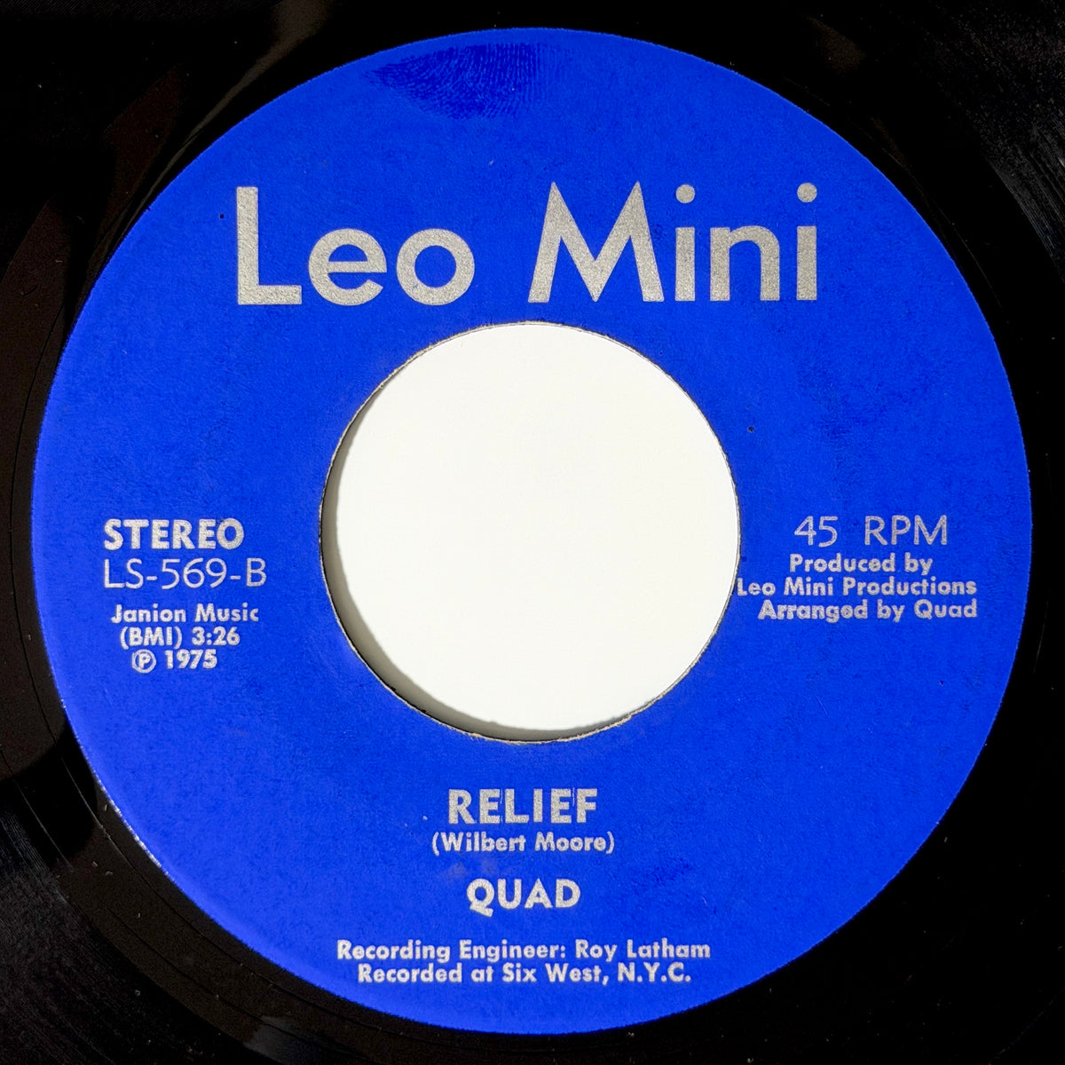 Quad - Funky Love Song / Relief [1975 US Original Press - Leo Mini LS-569] (7inch)_2