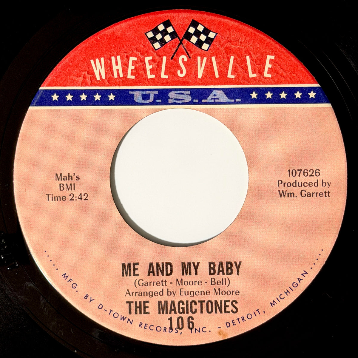 Magictones - Got To Get A Little Closer / Me And My Baby [1966 US Original Press - Wheelsville U.S.A. 106] (7inch)_2