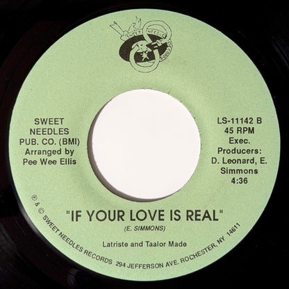 Latriste and Taalor Made - Stay With Me / If Your Love Is Real [- US Original Press - Sweet Needles LS-11142] (7inch)_2