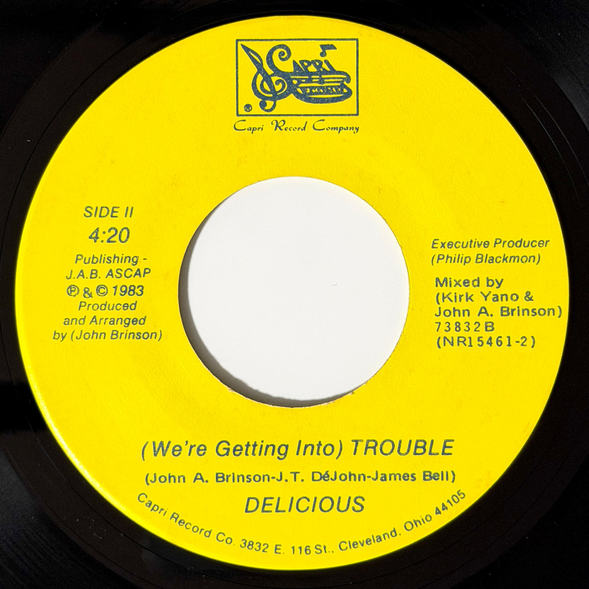 Delicious - What Happens Now? / (We're Getting Into) Trouble [1984 US Original Press - Capri 73831] (7inch)_2