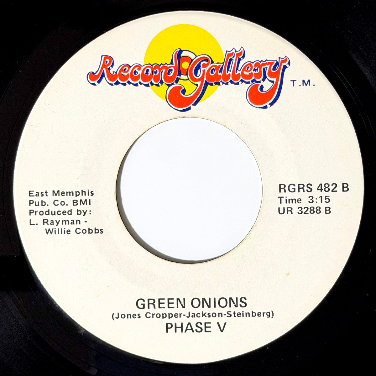 Phase V - Party Down / Green Onions [1982 US Original Press - Record Gallery RGRS 482] (7inch)_2
