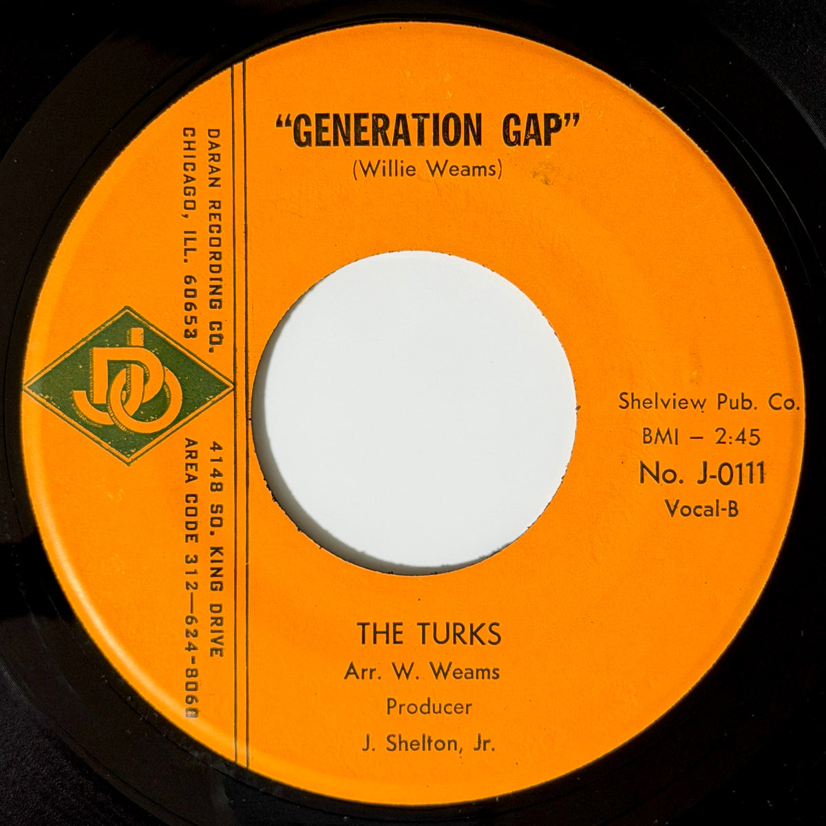 Turks - You Turn Me On / Generation Gap [- US Original Press - DJO J-0111] (7inch)_2