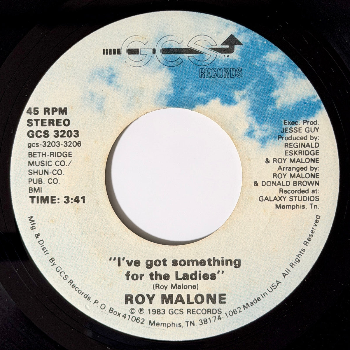 Roy Malone - Keep On Dancing / I've Got Something For The Ladies [1983 US Original Press - GCS GCS 3203] (7inch)_2