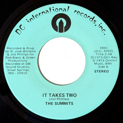 Summits - Let Me Love You Again / It Takes Two [1973 US Original Press - DC International Records, Inc. 5001] (7inch)_2