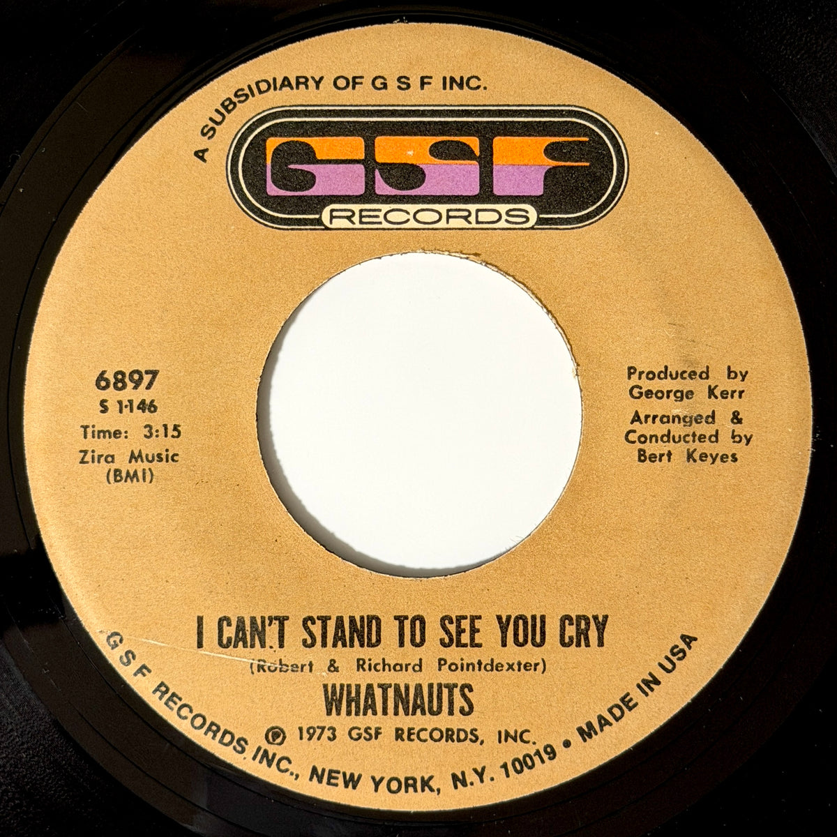 Whatnauts - Instigating (Trouble Making Fool) / I Can't Stand To See You Cry [1973 US Original Press - GSF 6897] (7inch)_2