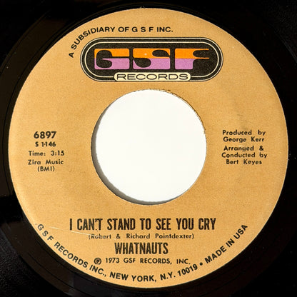 Whatnauts - Instigating (Trouble Making Fool) / I Can't Stand To See You Cry [1973 US Original Press - GSF 6897] (7inch)_2