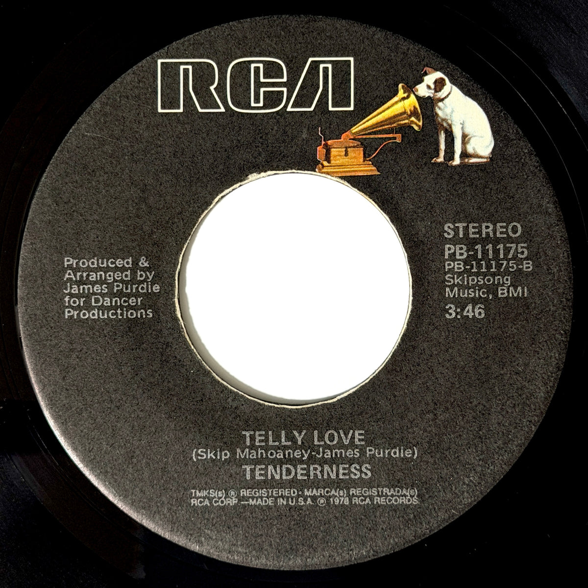 Tenderness - Gotta Keep On Trying / Telly Love [1978 US Original Press - RCA PB-11175] (7inch)_2
